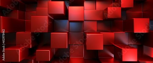 red background, generative artificial intelligence