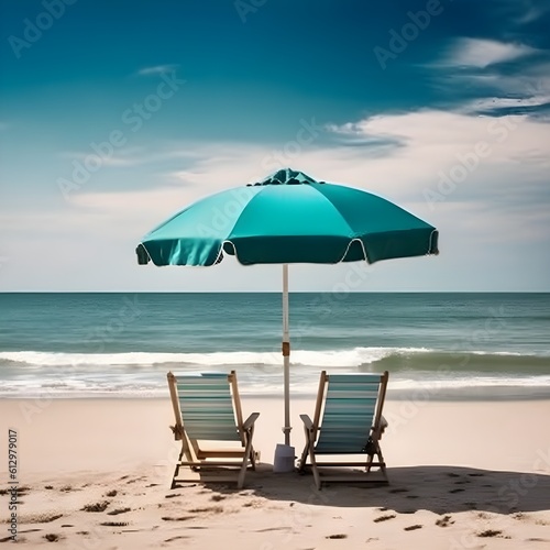 Coastal delight  sandy beach  soft clouds  and delightful seaside charm