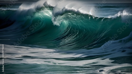 Symphony in blue, mesmerizing ocean waves, dreamy clouds, and pristine foam © Ranya Art Studio