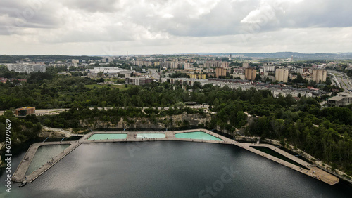  Park Zakrz  wek swimming pools  top view from drone