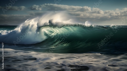 Ethereal escapades, enchanting ocean waves, heavenly clouds, and pristine foam © Ranya Art Studio