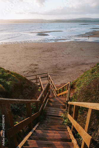 Stairs down to the sea