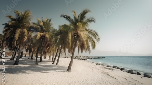 Palmy Trees and a Serene Sandy Beach for Inner Peace