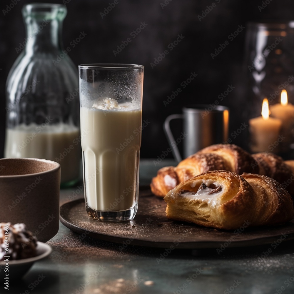 Creamy and frothy Atmet with pastries Creamy and frothy Atmet with pastries