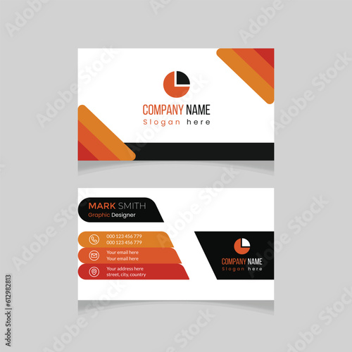 Vector colorful corporate business card, name card template