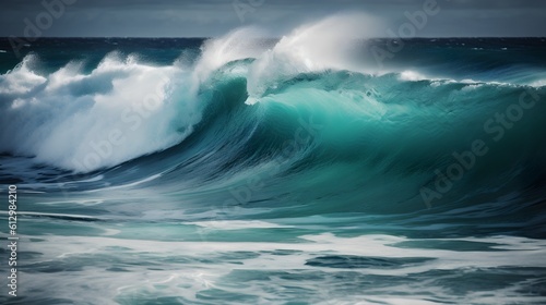Coastal harmonies, tranquil ocean waves, ethereal clouds, and whirling foam © Ranya Art Studio