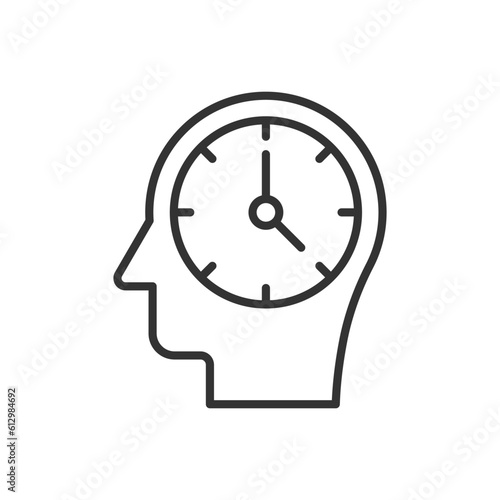 Mind clock icon - Think time icon