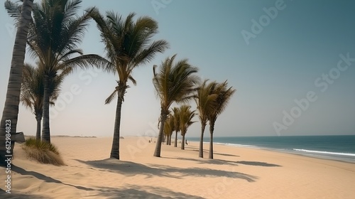 Palmy Trees and a Sandy Beach Mirror Nature s Beauty