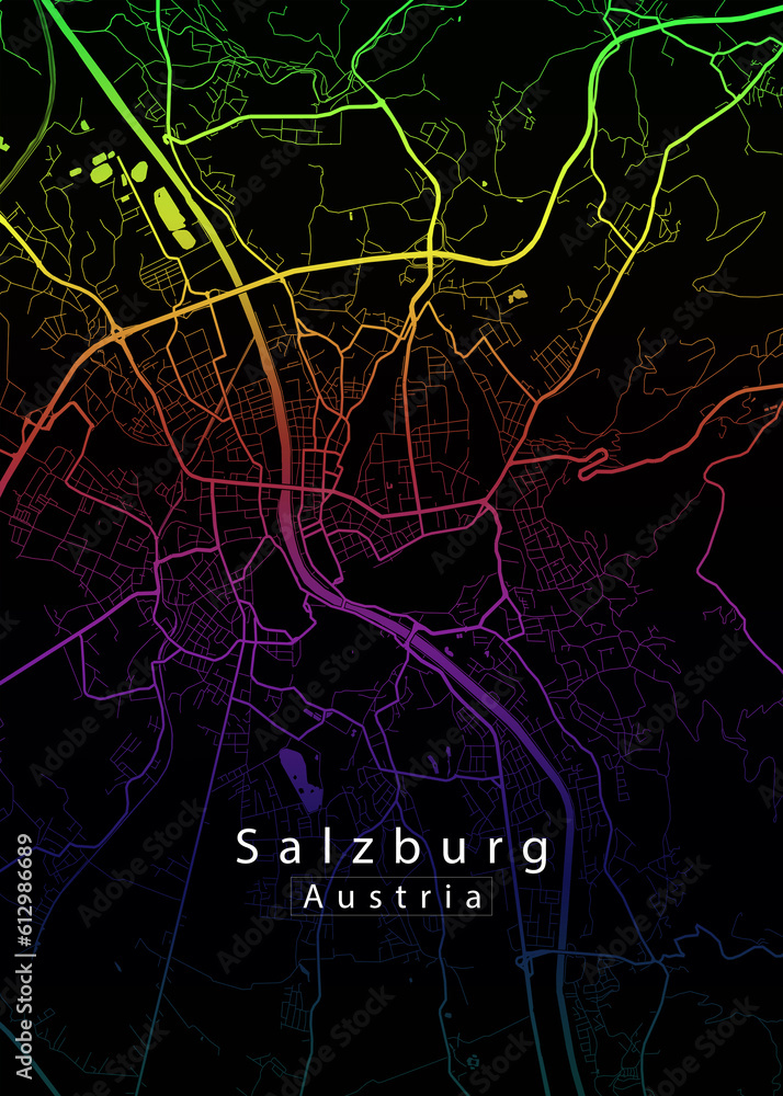 Salzburg Austria City Map