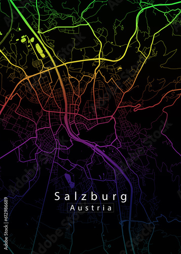 Salzburg Austria City Map photo