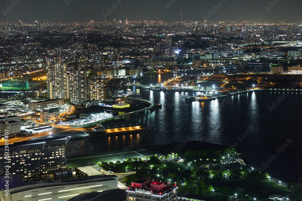 Fototapeta premium night view in minatomirai yokohama