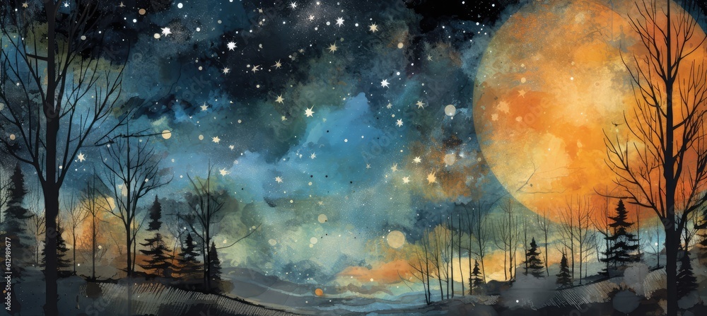painting reflects my love for starry night skies, a celestial tribute on canvas