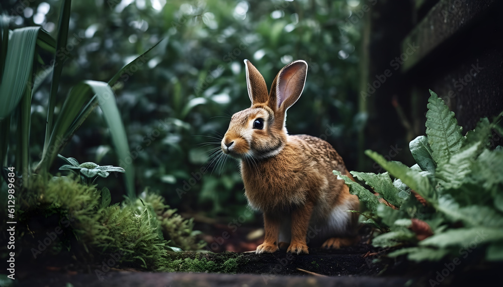 Fototapeta premium rabbit a in a garden