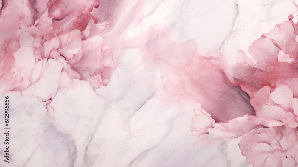 Fototapeta premium Marble stone texture that emulates the delicate beauty of a spring blossom, with soft hues of pink and white merging seamlessly wallpaper background