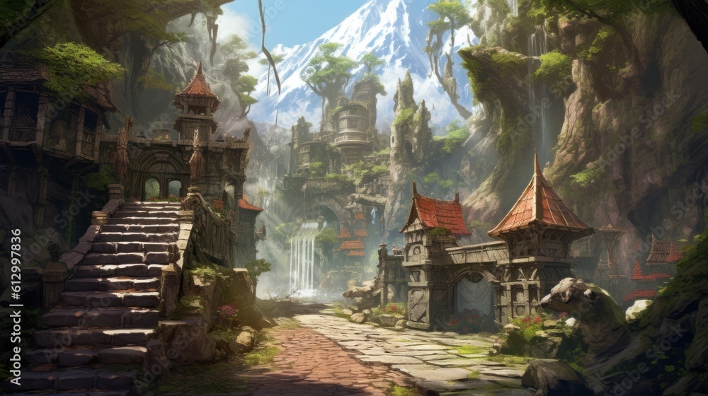 MMORPG game art environment MMORPG game art environment