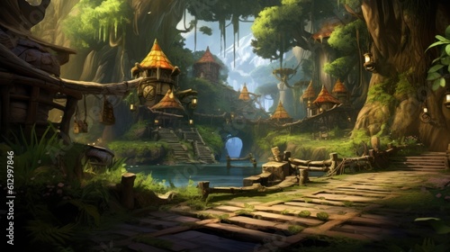 MMORPG game art environment