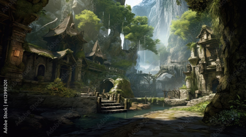 MMORPG game art environment MMORPG game art environment