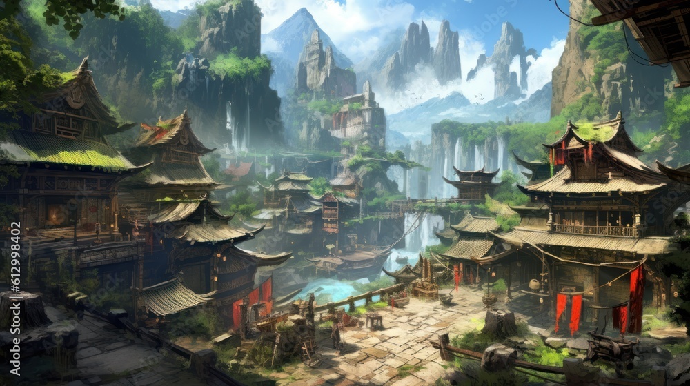 MMORPG game art environment