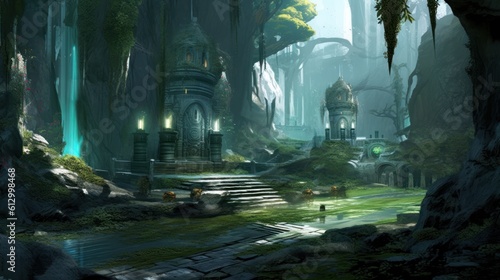 MMORPG game art environment