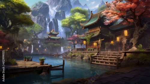 MMORPG game art environment