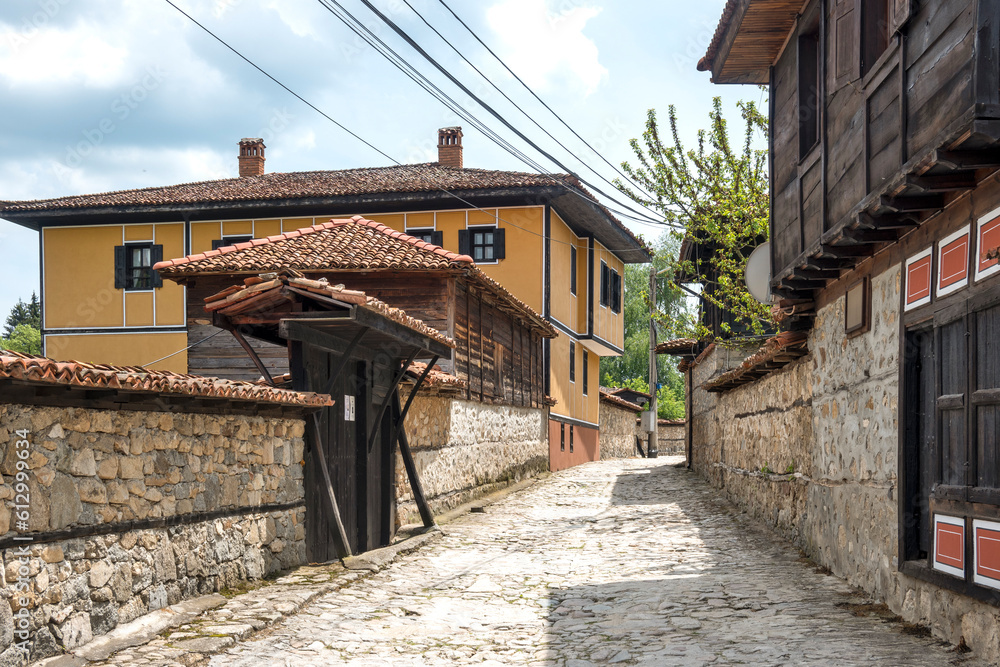 Street and old houses in Koprivshtitsa, Bulgaria Street and old houses in Koprivshtitsa, Bulgaria