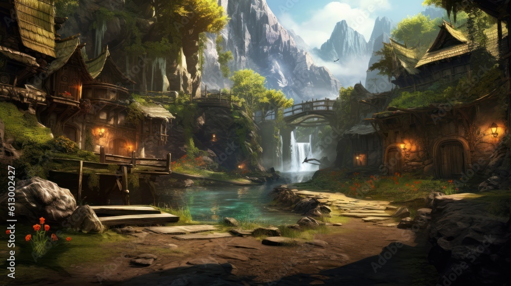 Fototapeta premium Beautiful Game Environment Art