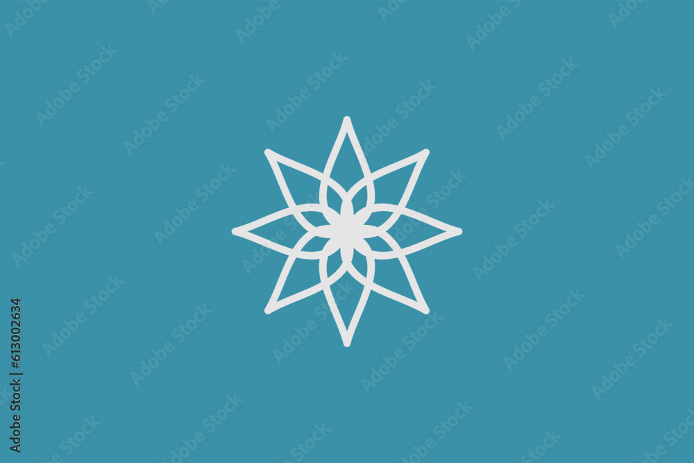 Illustration vector graphic of line art geometric flower. Good for logo Illustration vector graphic of line art geometric flower. Good for logo