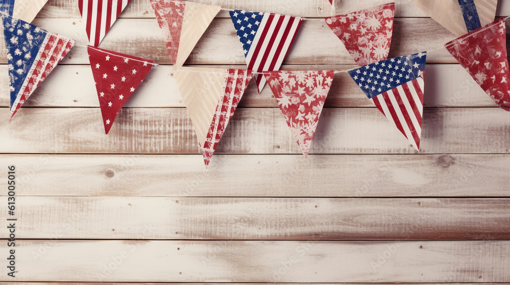 cloth 4th of july bunting