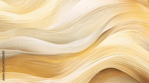A vibrant yellow abstract background with flowing waves. Generative ai