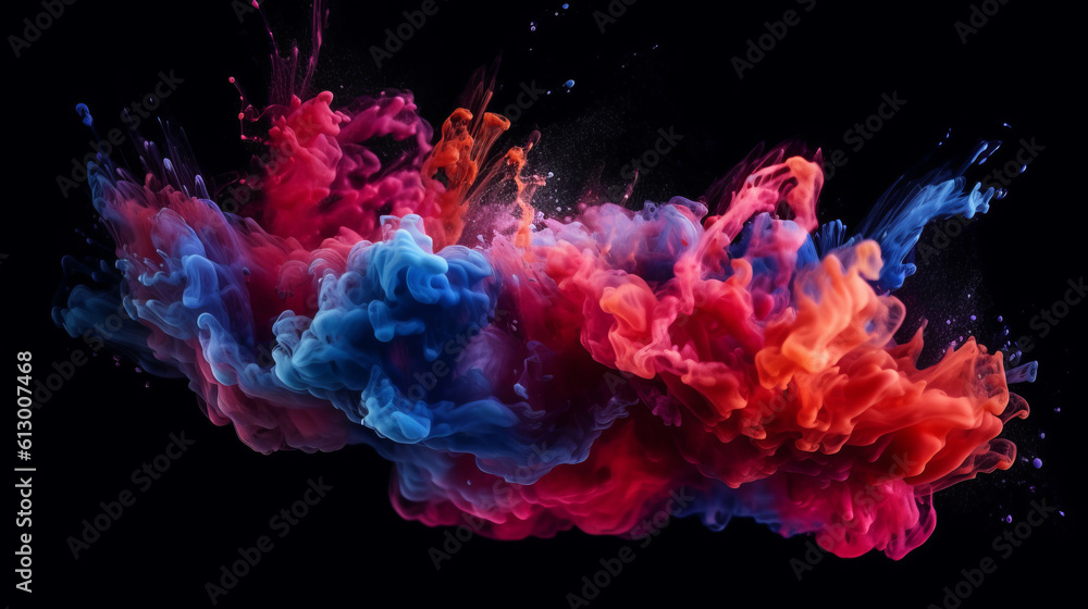 Obraz premium Liquid colors. Modern colorful background of flow and paints. Wave color Liquid form. Abstract design. Generative ai