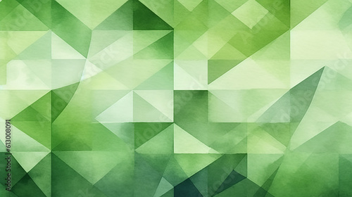 A vibrant and dynamic abstract green background with various shapes and forms. Generative ai