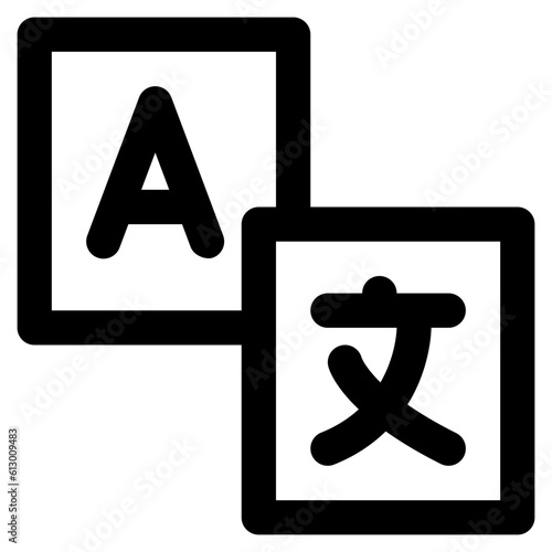 Translate icon and language