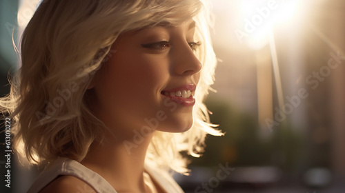 caucasian blonde 20s, close...