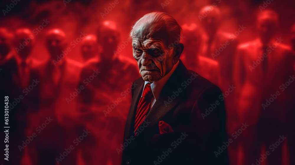 abstract, group of elderly people depicting an executive suite, negative image of an all-decisive elite talking in a secret meeting abstract, group of elderly people depicting an executive suite, negative image of an all-decisive elite talking in a secret meeting