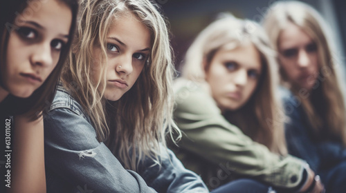 angry young people, teenage...