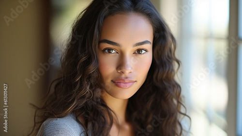 young attractive woman, mul...
