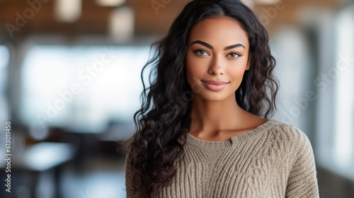 young attractive woman, mul...