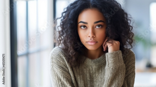 young attractive woman, mul...