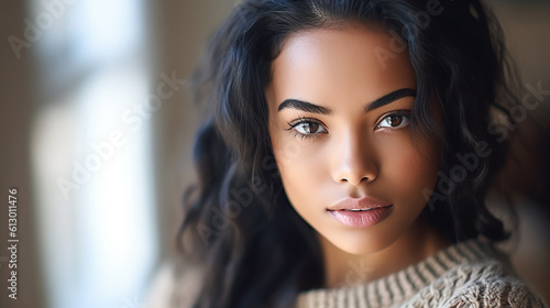 young attractive woman, mul...
