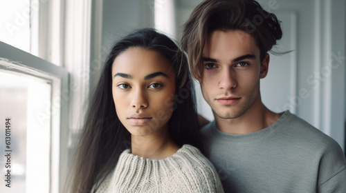 young attractive woman and ...