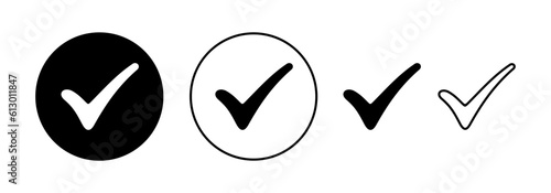 Check mark icon vector for web and mobile app. Tick mark sign and symbol