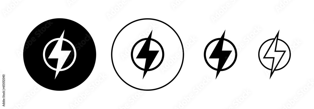 Lightning icon vector for web and mobile app. electric sign and symbol. power icon. energy sign Lightning icon vector for web and mobile app. electric sign and symbol. power icon. energy sign
