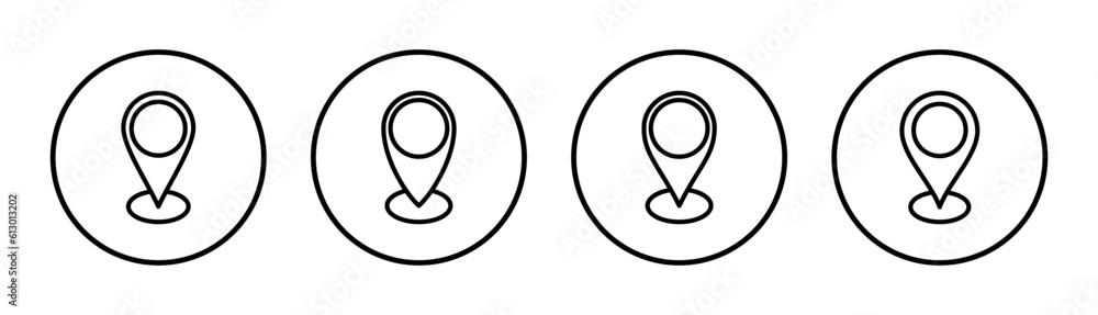 Address icon set illustration. home location sign and symbol. pinpoint Address icon set illustration. home location sign and symbol. pinpoint