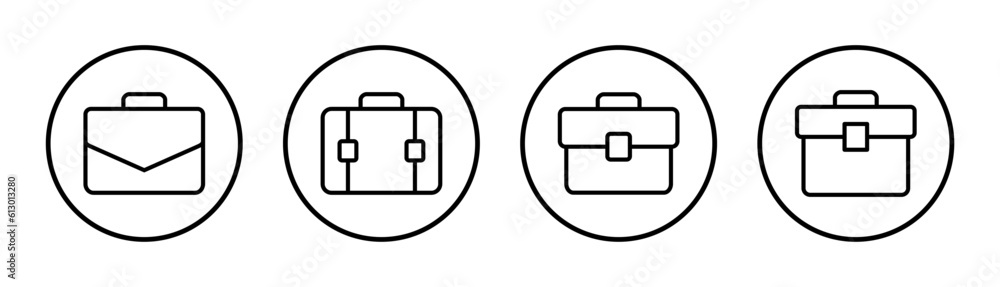 Briefcase icon set illustration. suitcase sign and symbol. luggage symbol. Briefcase icon set illustration. suitcase sign and symbol. luggage symbol.