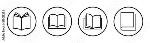 Book icon set illustration. open book sign and symbol. ebook icon