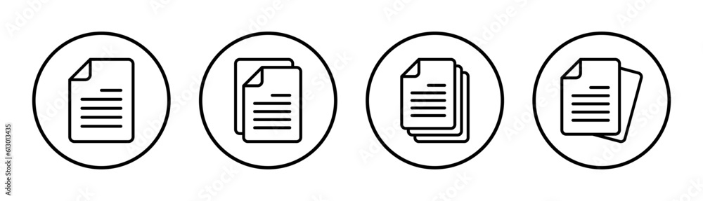 Document icon set illustration. Paper sign and symbol. File Icon Document icon set illustration. Paper sign and symbol. File Icon