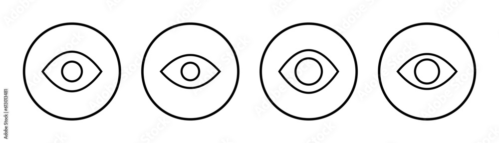 Eye icon set illustration. Eye sign and symbol. Look and Vision icon. Eye icon set illustration. Eye sign and symbol. Look and Vision icon.
