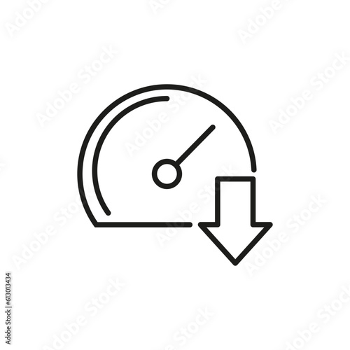 Download speed line icon. Vector illustration. stock image.