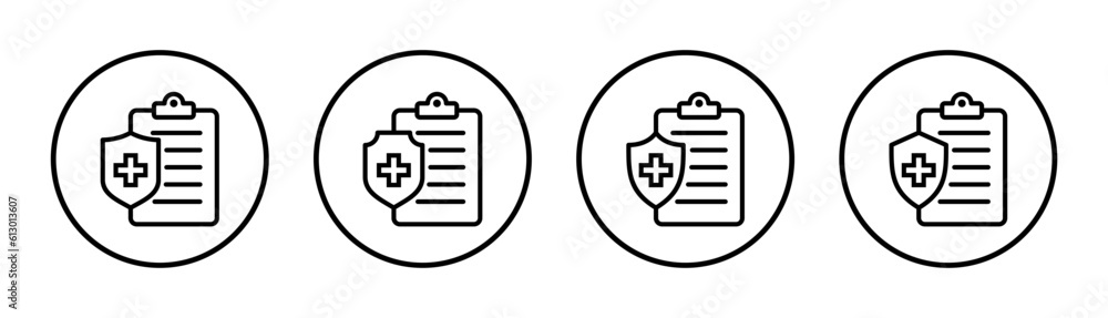 Medical insurance icon set illustration. health insurance sign and symbol Medical insurance icon set illustration. health insurance sign and symbol