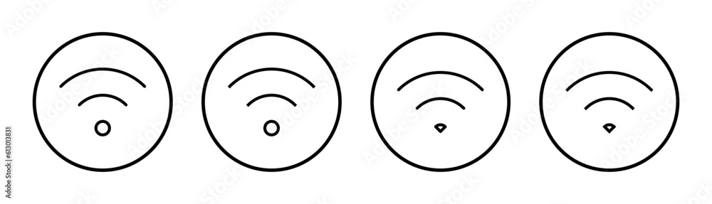Wifi icon set illustration. signal sign and symbol. Wireless icon Wifi icon set illustration. signal sign and symbol. Wireless icon